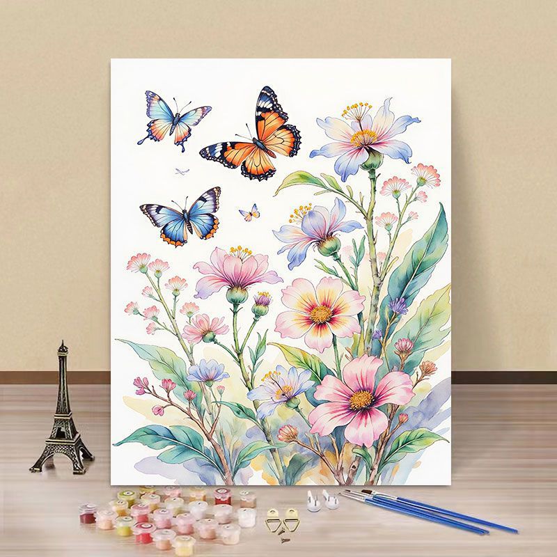 DIY Water Lily and Kingfisher Paint by Numbers Art Kit Stornfield