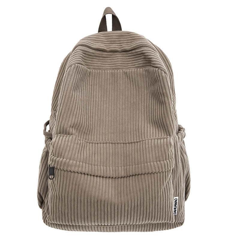 Corduroy Textured School Backpack Stornfield