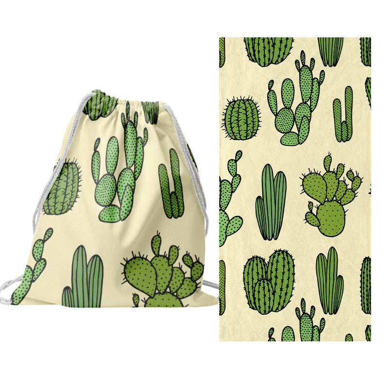 Drawstring bag with creative cactus design Stornfield