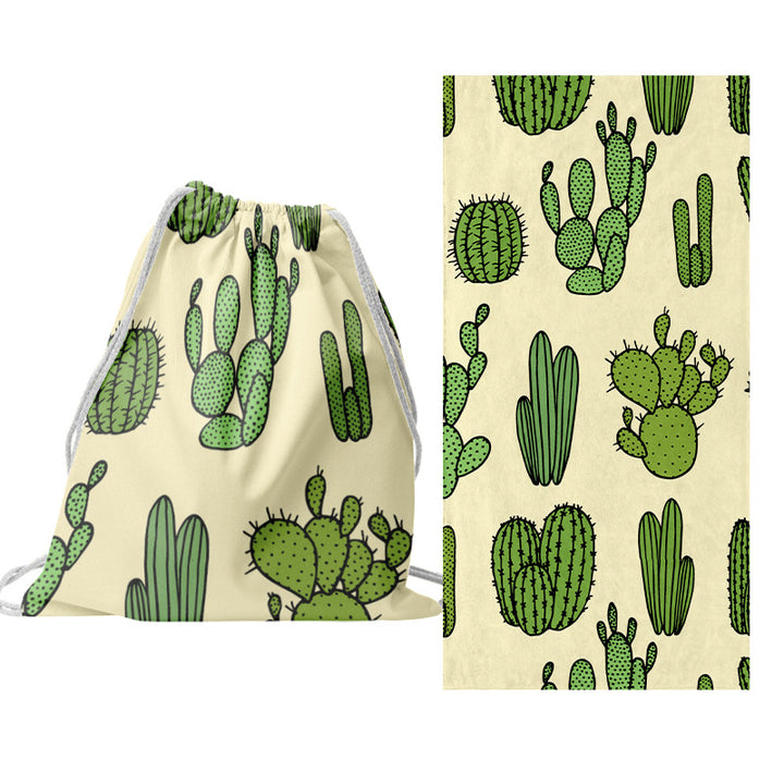Drawstring bag with creative cactus design Stornfield