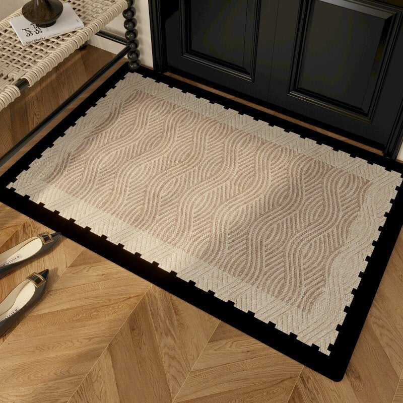 Elegant Floral Design Entrance Mat