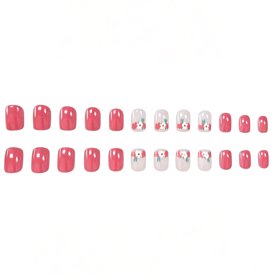 Artistic Floral Gel Nail Enhancements Stornfield