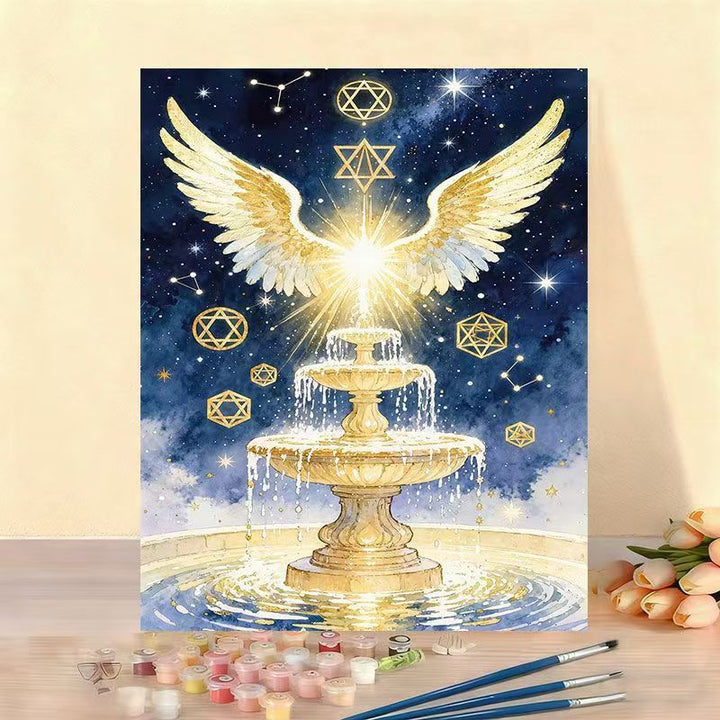 DIY Watercolor Fountain Paint by Numbers Kit Stornfield