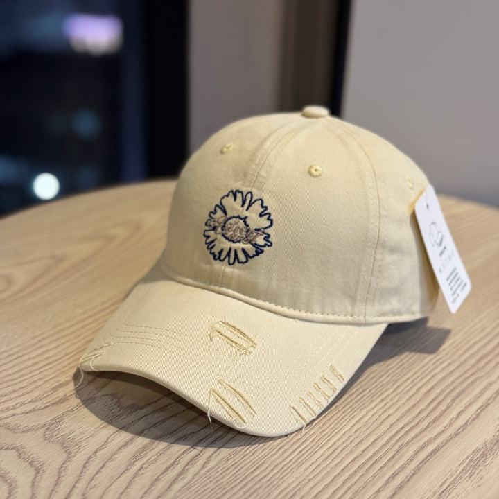 Unisex Embroidered Flower Design Baseball Cap Stornfield