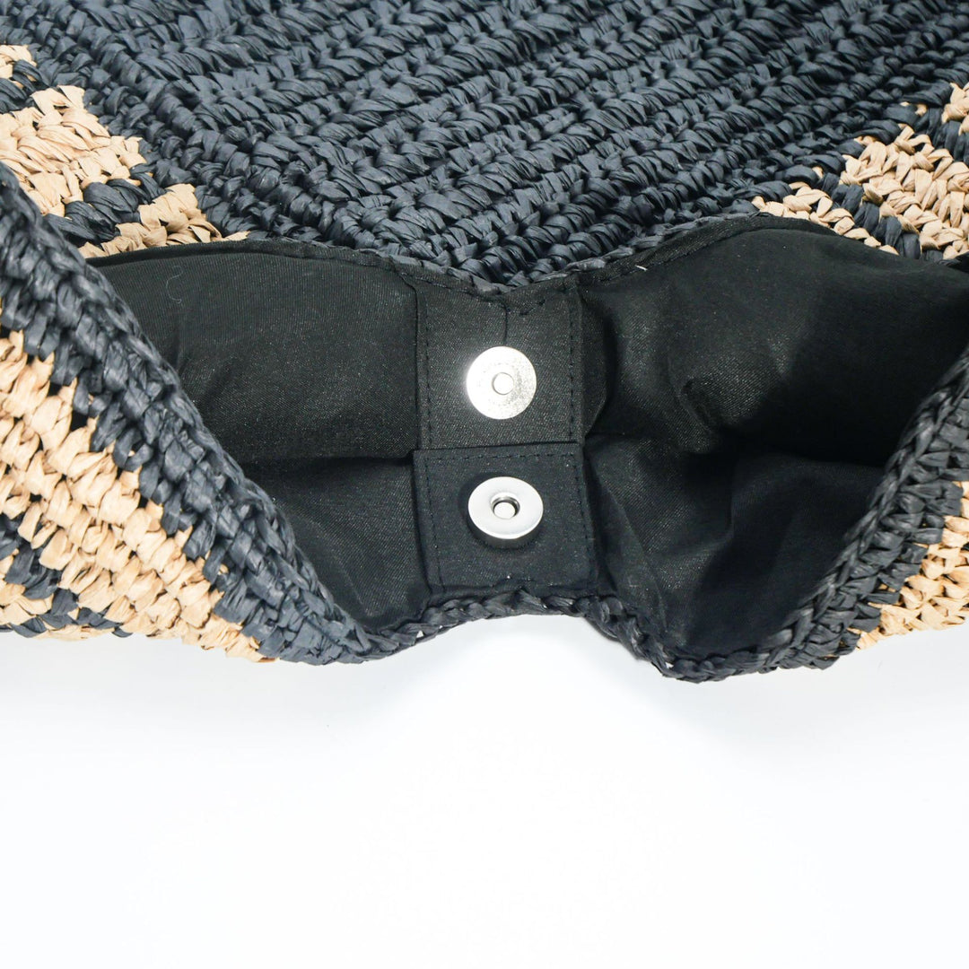 Shopping bag made of woven natural material with modern accents Stornfield