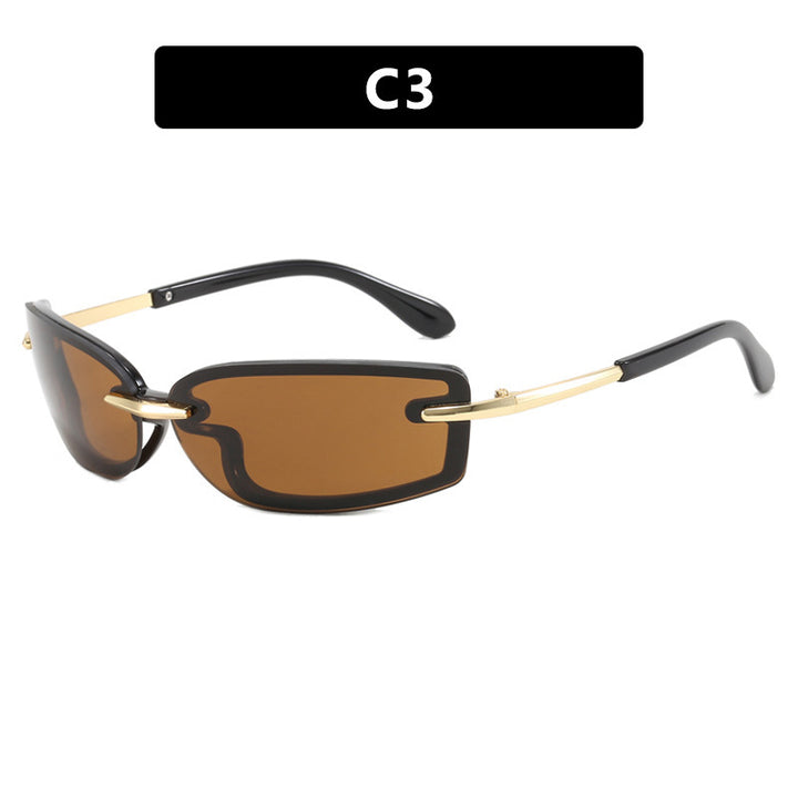 Women's fashionable sunglasses in futuristic design and transparent frame Stornfield
