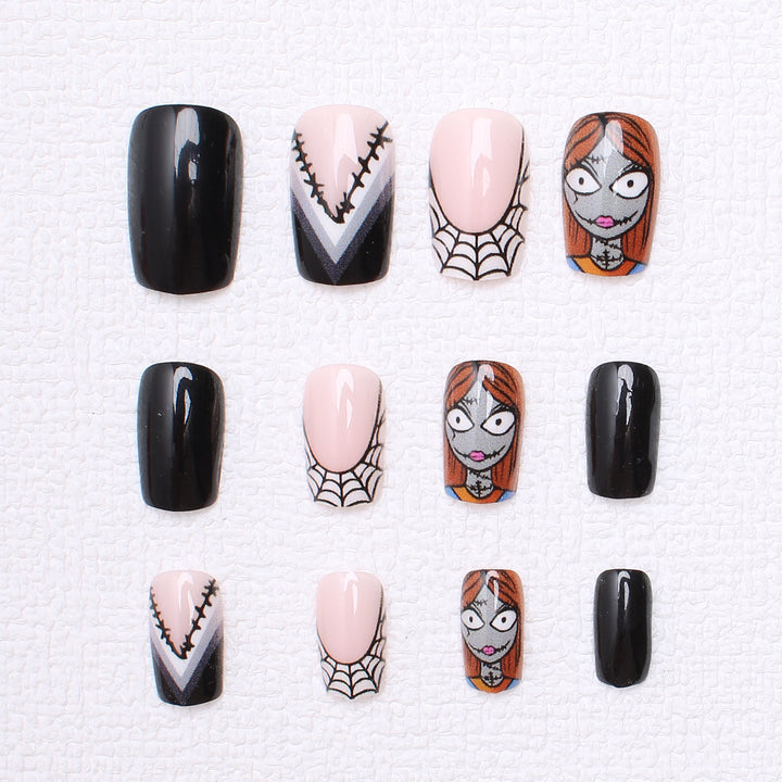 Artificial Nail Set with Creative Halloween Motifs and Playful 3D Designs Stornfield