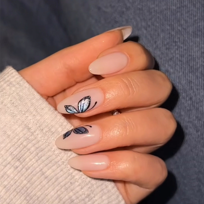 Artistic Butterfly Design Press-On Nails Stornfield