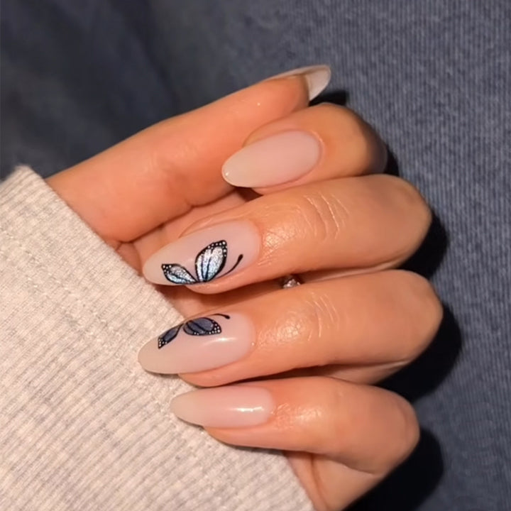 Artistic Butterfly Design Press-On Nails Stornfield