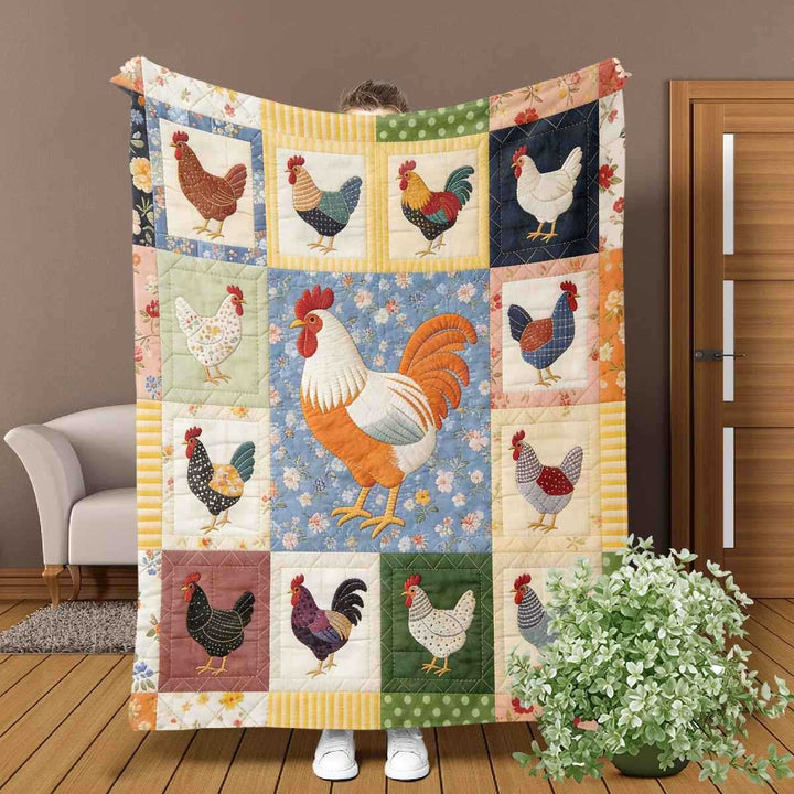 Farm-Themed Cozy Throw Blanket