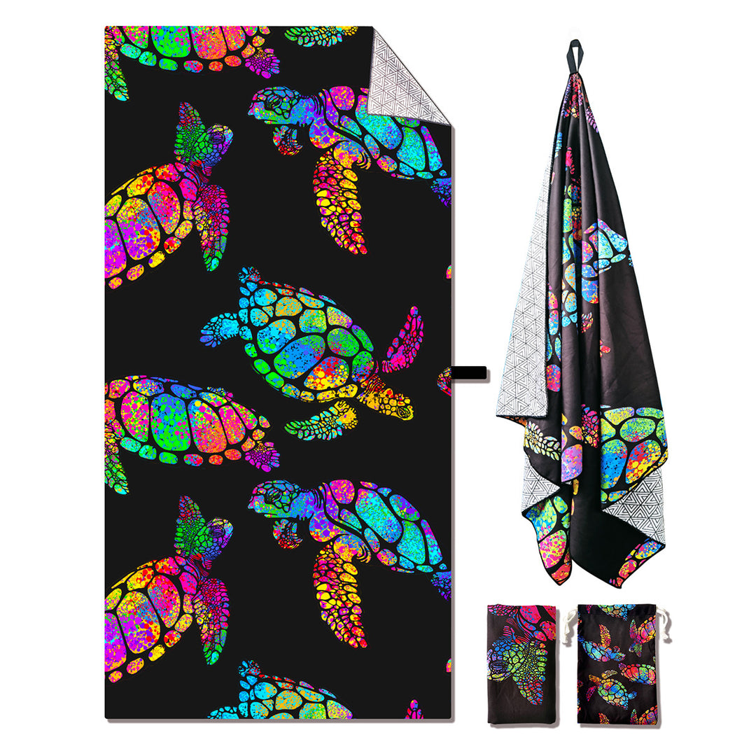 Beach towel with unique sea turtle design Stornfield