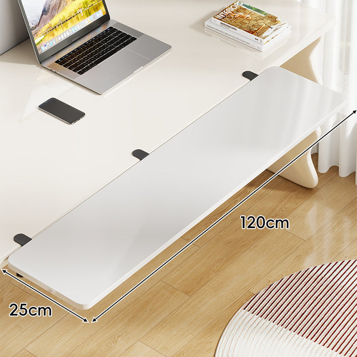 Extra-Wide Low-Profile Under-Desk Slide-Out Keyboard and Mouse Platform