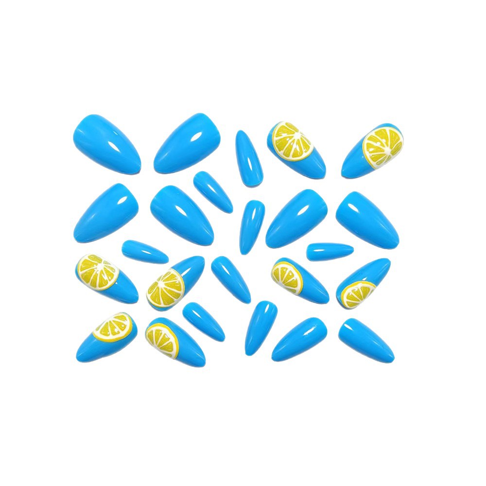 Artificial nails with lemon design Stornfield