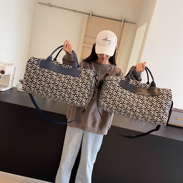 Elegant Patterned Travel Duffle Stornfield