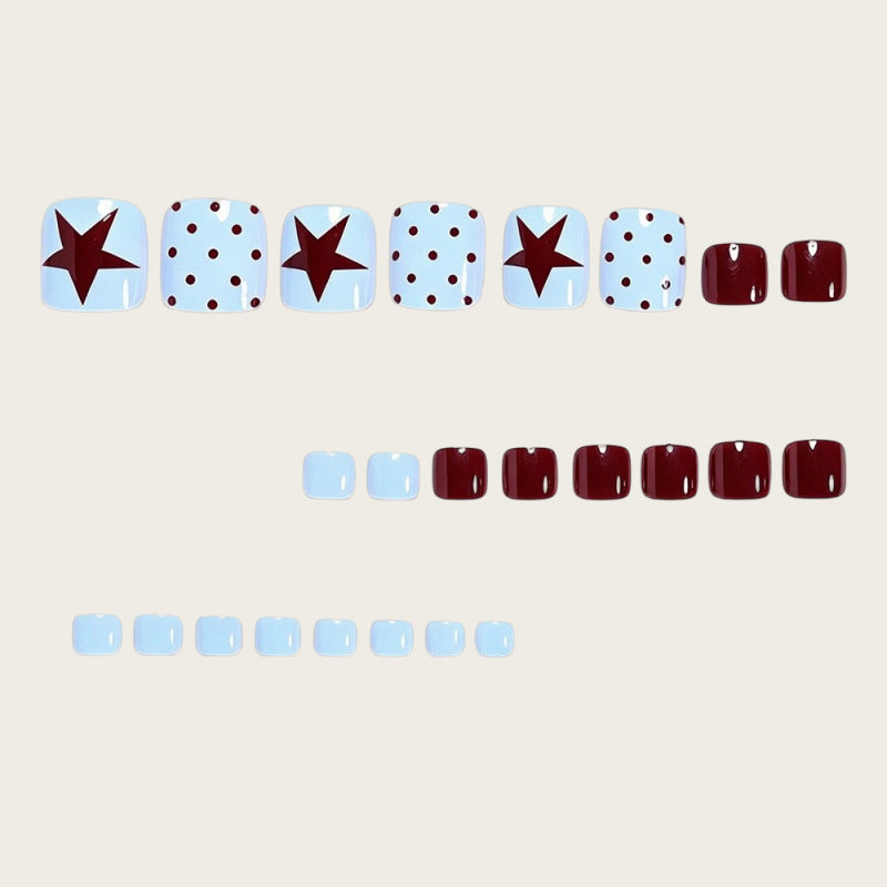 Creative foot art nails with maritime star design Stornfield