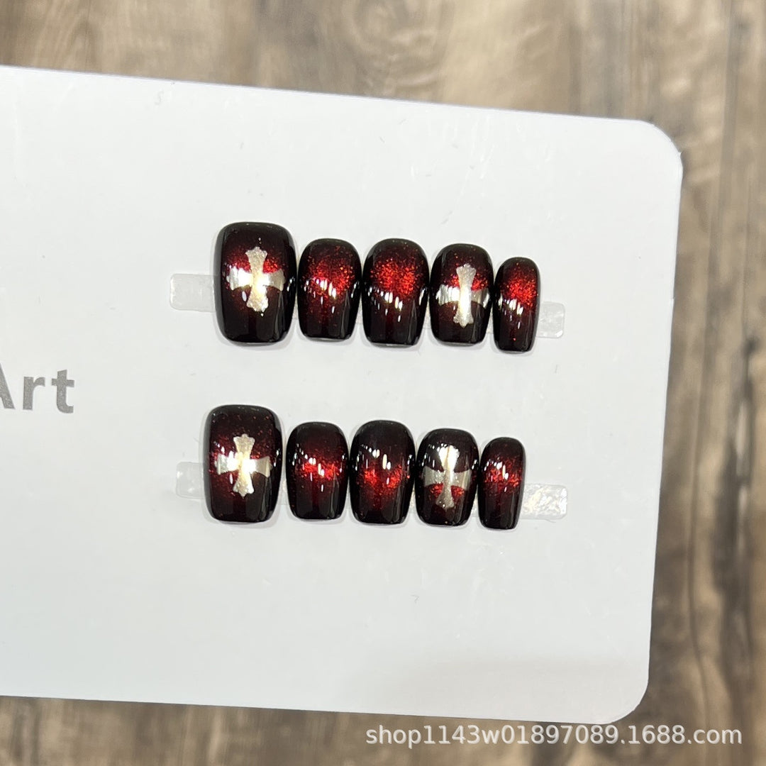 Elegant Stiletto Press-On Nail Set with Decorative Accents Stornfield
