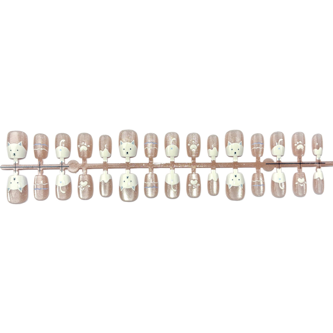 Cute Animal-Themed Press-On Nail Set