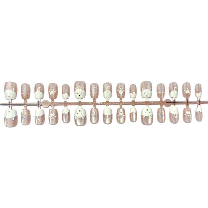 Cute Animal-Themed Press-On Nail Set
