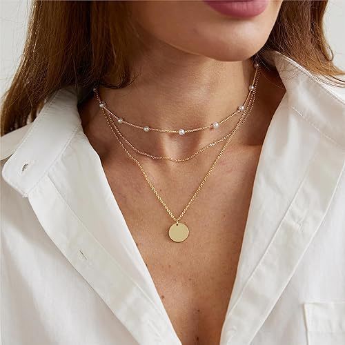 Layered Pearl and Chain Necklace Stornfield