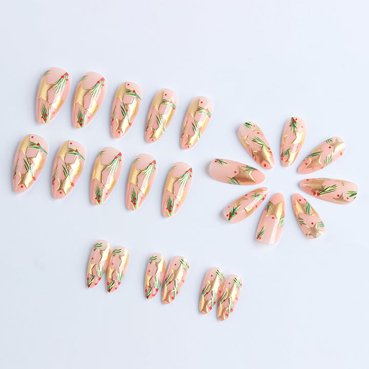 Festive Holiday-Themed Nail Art Design Stornfield