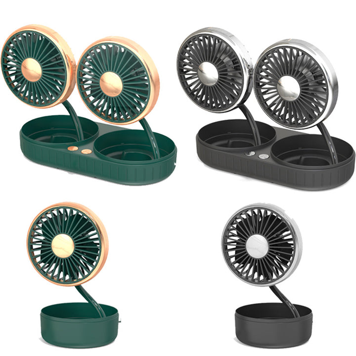 Portable Dual-Head Car Cooling Fan Stornfield