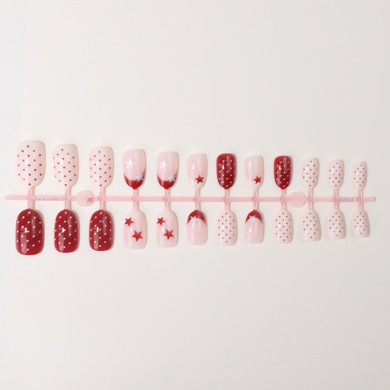 Decorative Star-Pattern Press-On Nails Stornfield