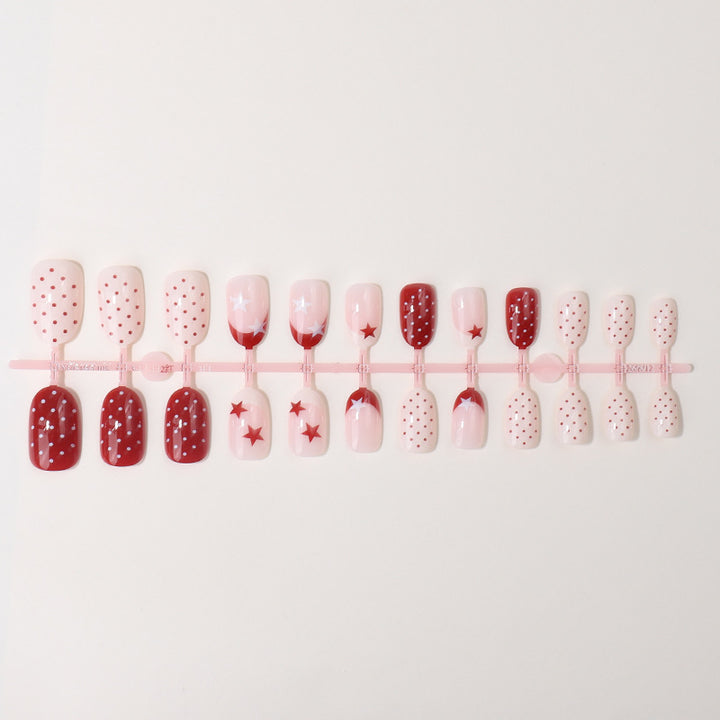 Decorative Star-Pattern Press-On Nails Stornfield