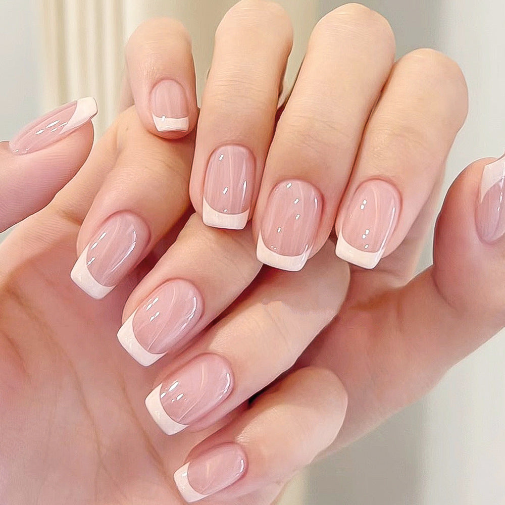 Elegant French Tip Press-On Nail Set Stornfield