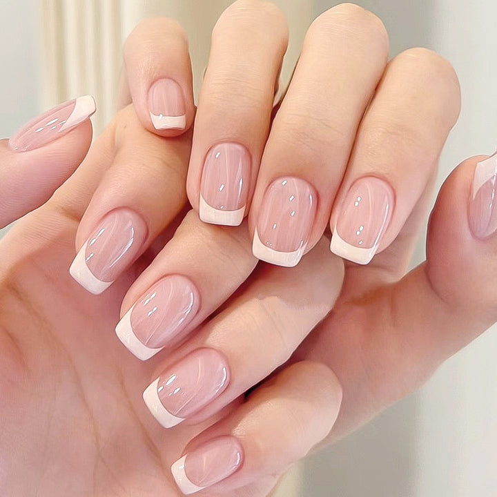 Elegant French Tip Press-On Nail Set Stornfield