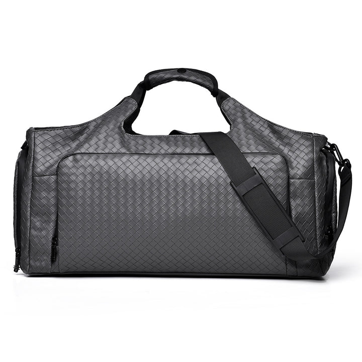 Woven Leather Travel Duffel Bag Stornfield
