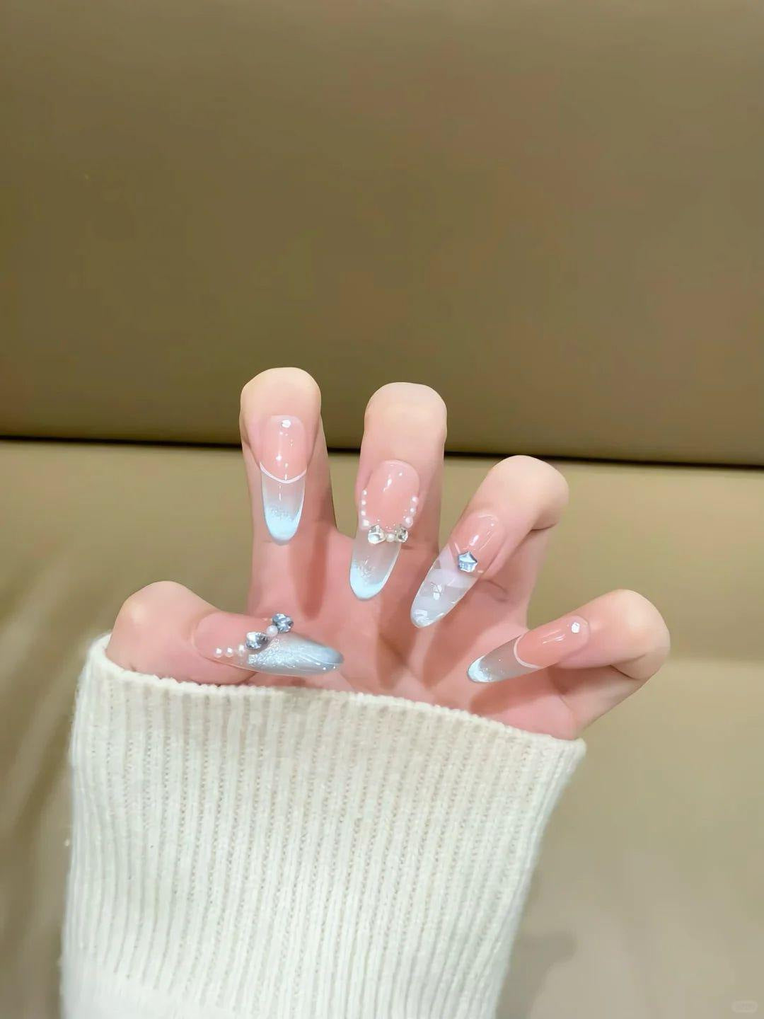 Artistic Heart Pattern Nail Art Extensions Stornfield