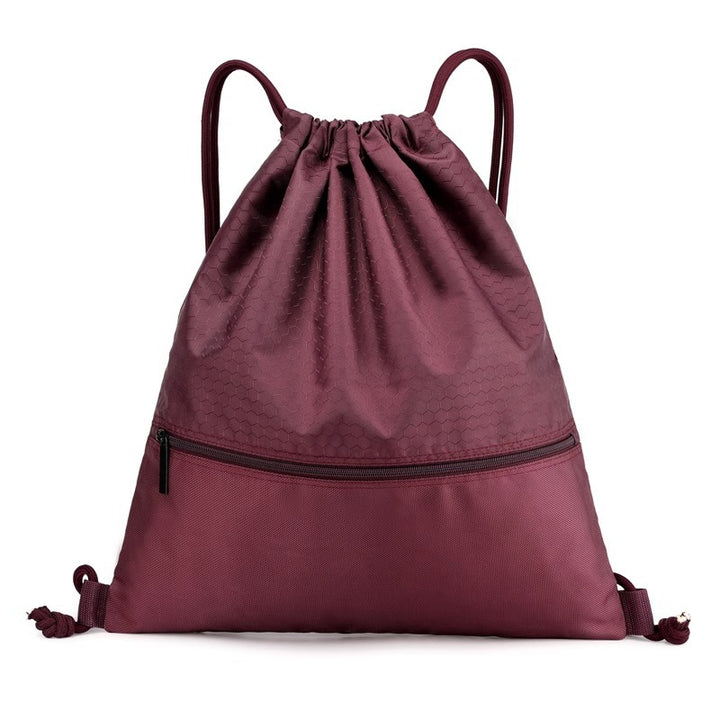 Honeycomb Patterned Drawstring Gym Bag Stornfield