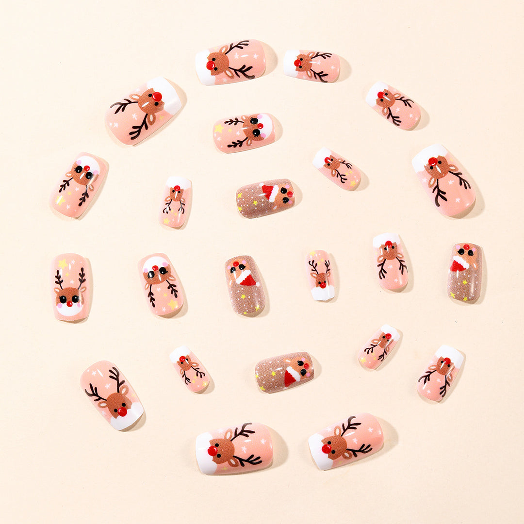 Holiday-Themed 3D Reindeer Nail Art Set Stornfield