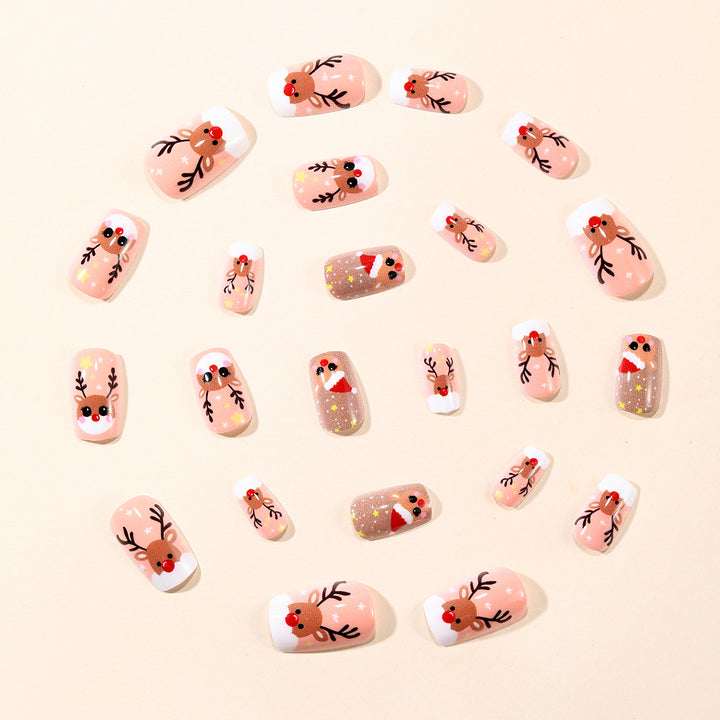Holiday-Themed 3D Reindeer Nail Art Set Stornfield