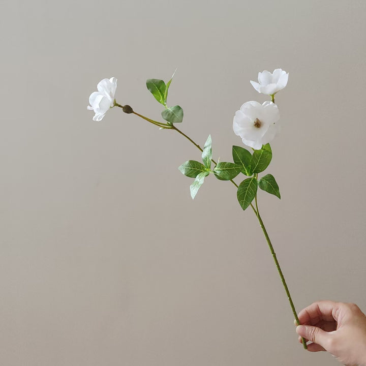Faux Floral Stem with Lifelike Blooms
