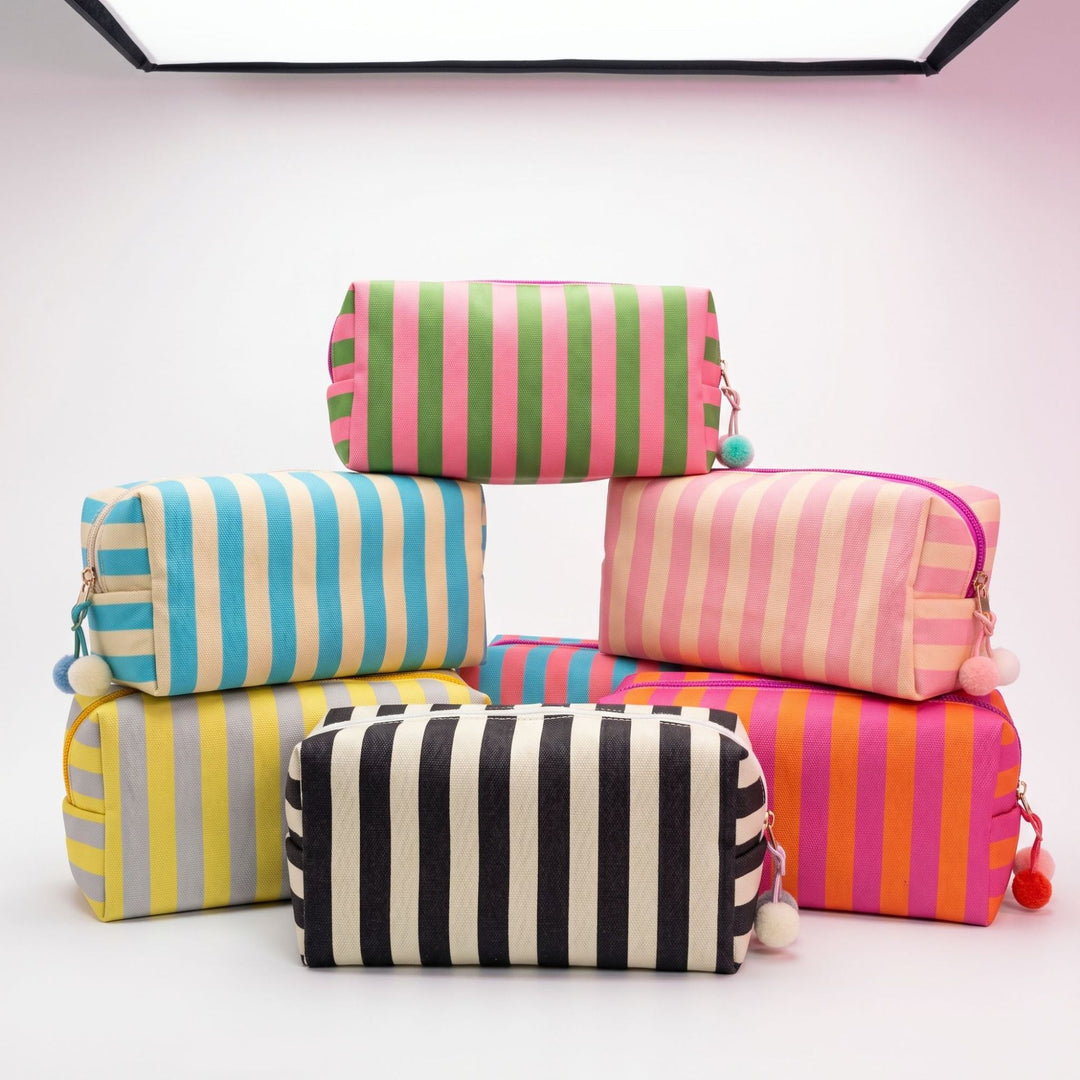 Cosmetic bag with colorful stripes Stornfield