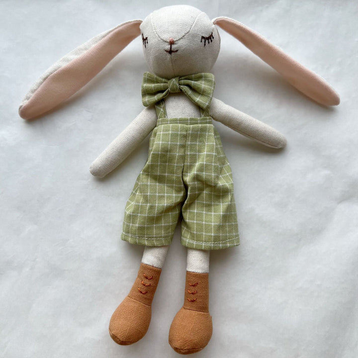 Handcrafted Cotton Mouse Doll with Crochet Floral Dress