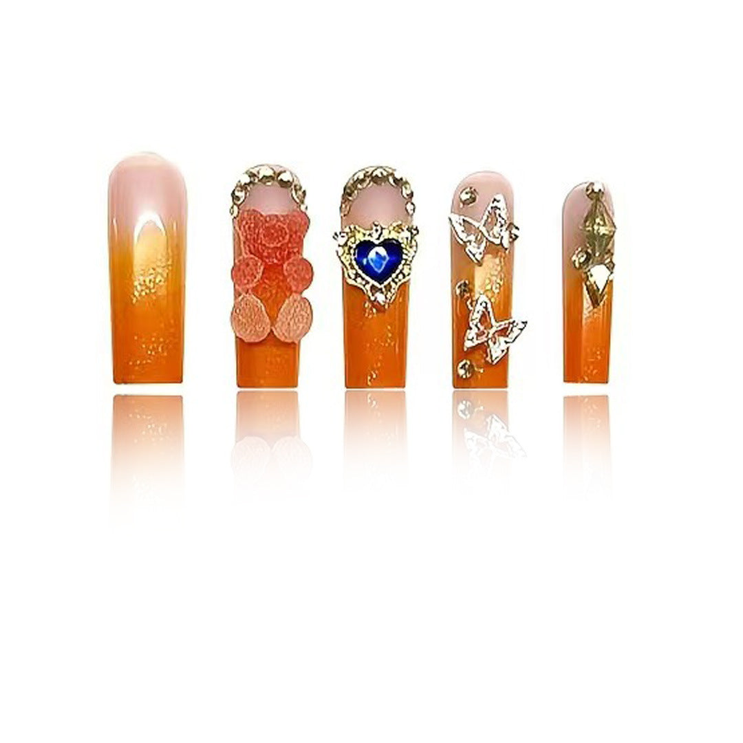 Glamorous Artistic Press-On Nail Extensions Stornfield