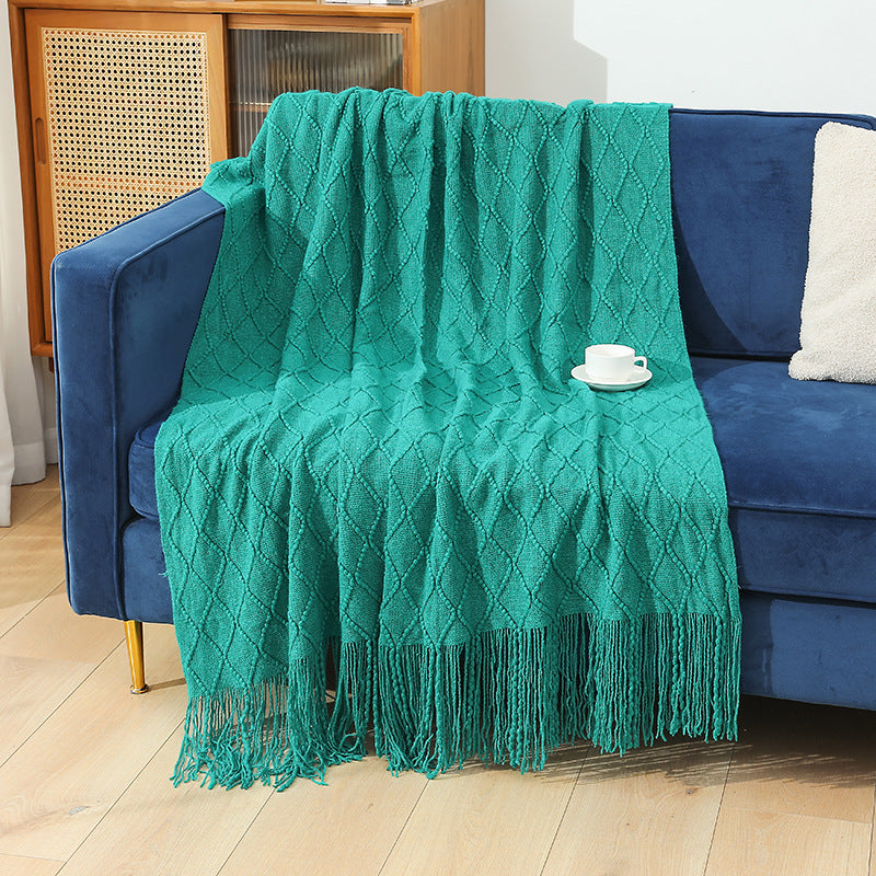 Women High-quality and stylish fleece blanket with modern textured pattern Stornfield