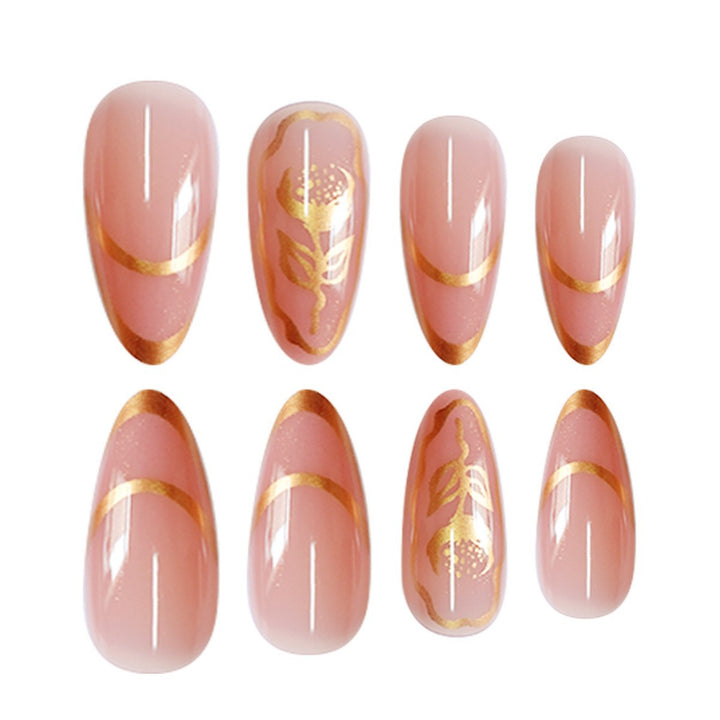 Elegant Floral Press-On Nail Set Stornfield 1787913793