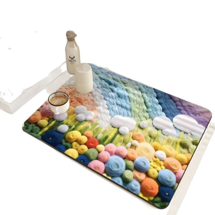 Floral-Themed Kitchen Mat Stornfield