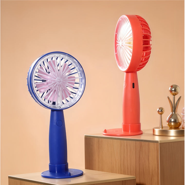 Women's portable USB hand fan with flexible tilt mechanism and ergonomic handle Stornfield