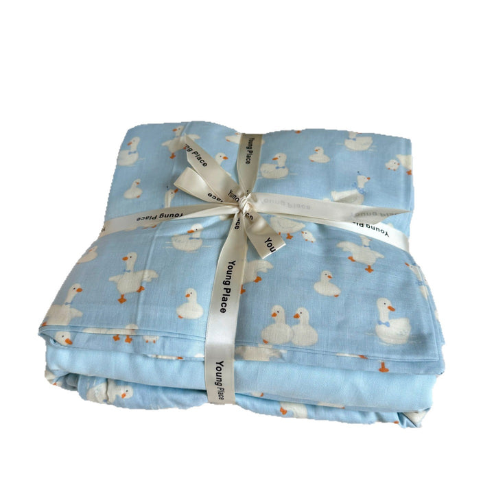 Floral Cotton Reversible Duvet and Sheet Nursery Bedding Set