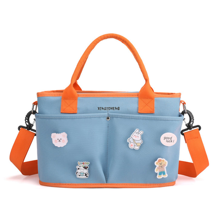 Multi-Pocket Floral Pattern Tote Bag Stornfield