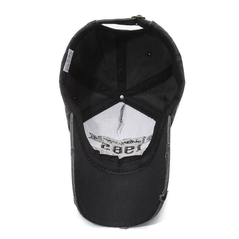 Men's Distressed Cotton Graphic Baseball Cap Stornfield