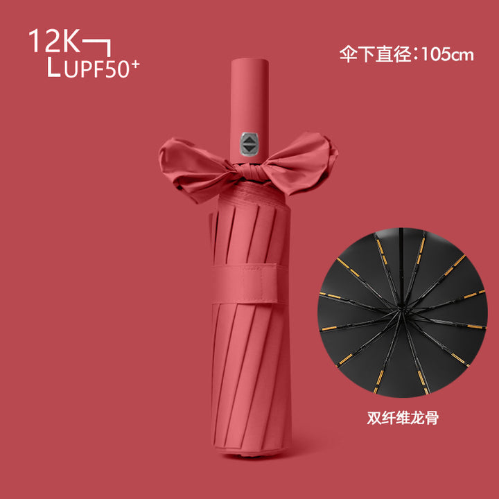 Women's compact and wind-resistant umbrella with UV protection technology Stornfield