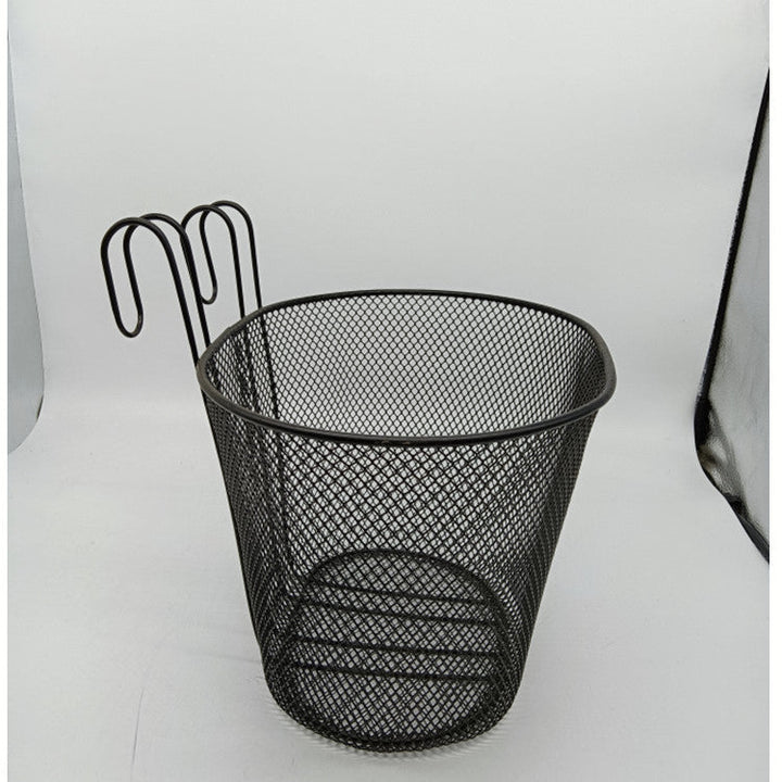mesh front bicycle basket with over-the-handlebar hooks Stornfield