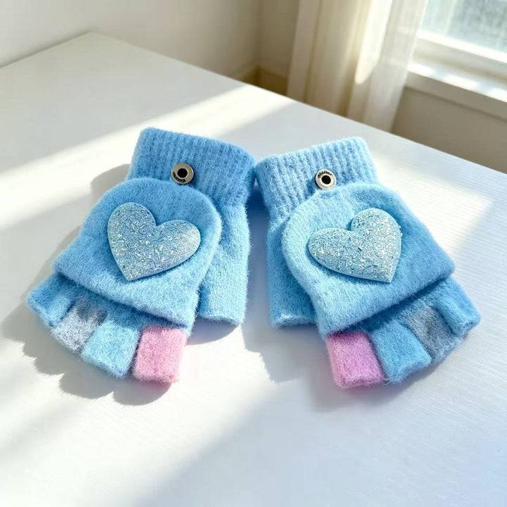 Heart Embellished Fingerless Gloves Stornfield