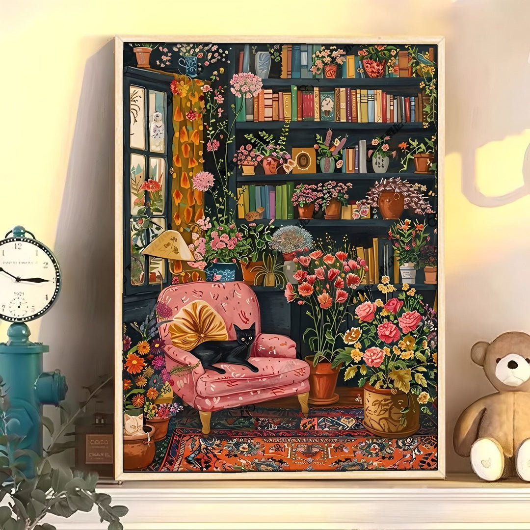 Cozy Floral-Themed Home Decor Art Print Stornfield