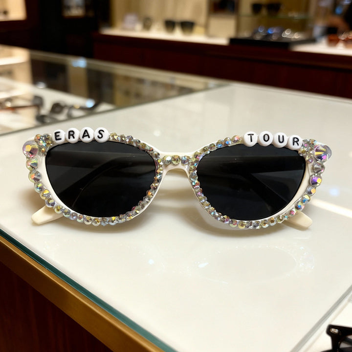 Rhinestone-Embellished Cat-Eye Sunglasses Stornfield